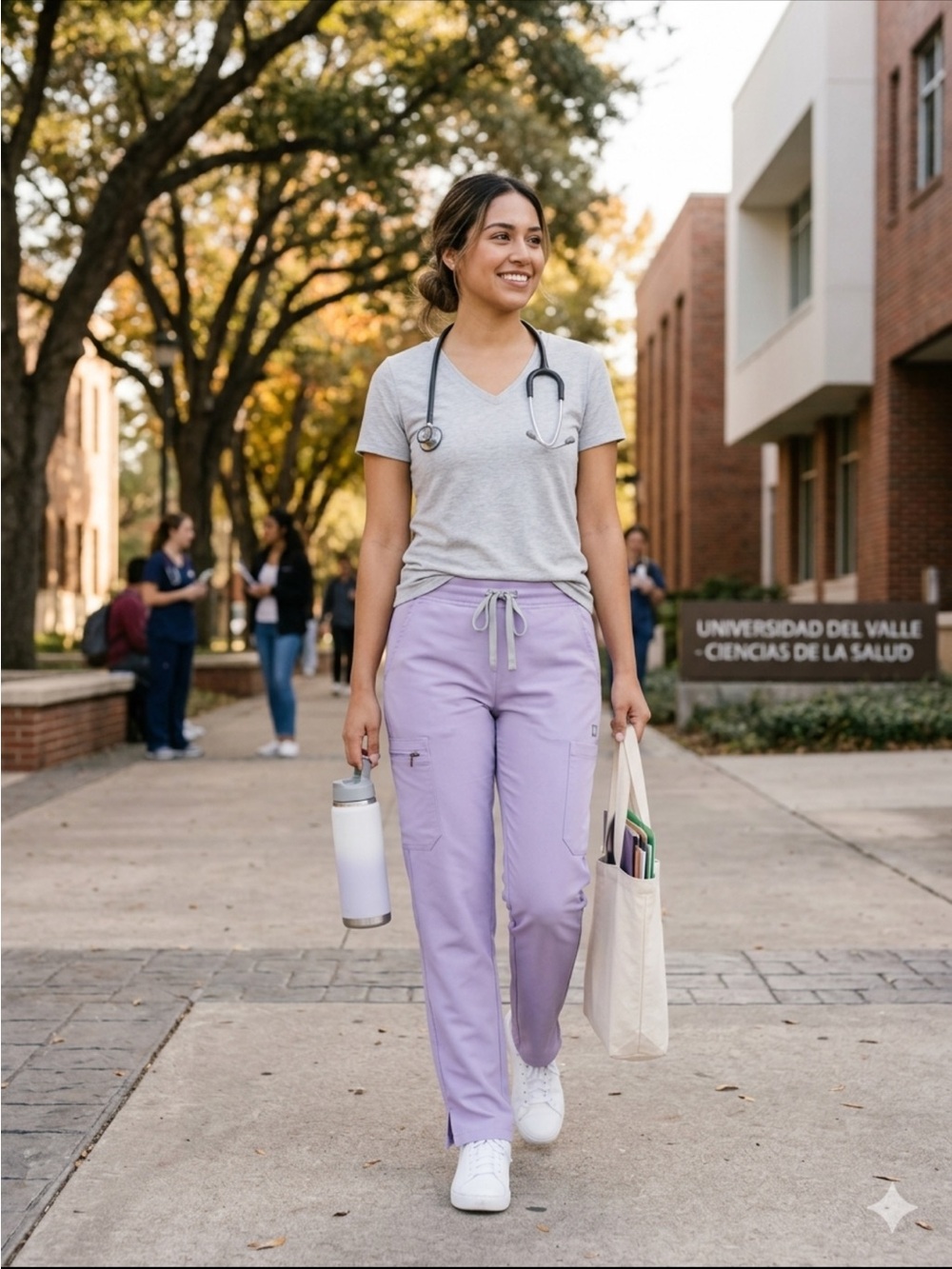 Figs Lavender Drawstring Jogger Scrub Pants
